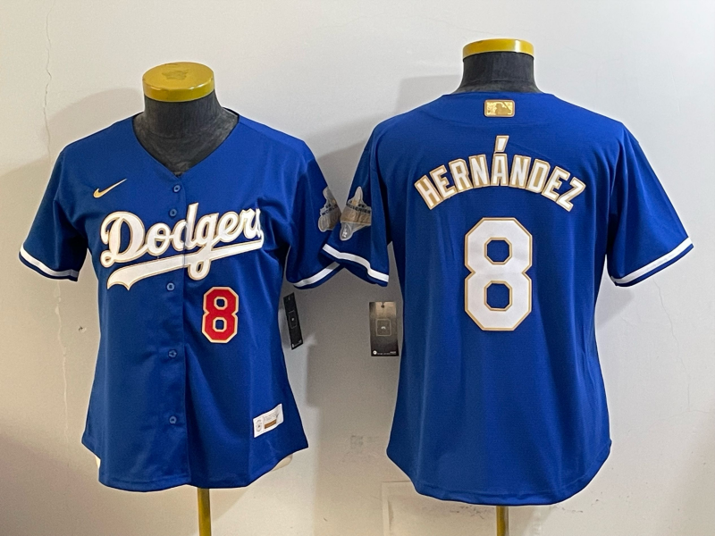 women Los Angeles Dodgers #8 Hernandez blue Game 2026 Nike MLB Jersey 04140024